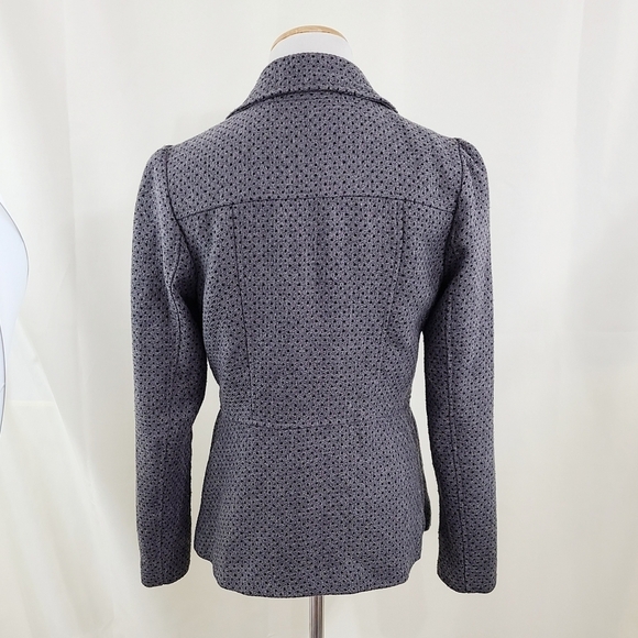 Kensie gray polka dot blazer jacket peacoat size small - Picture 2 of 7